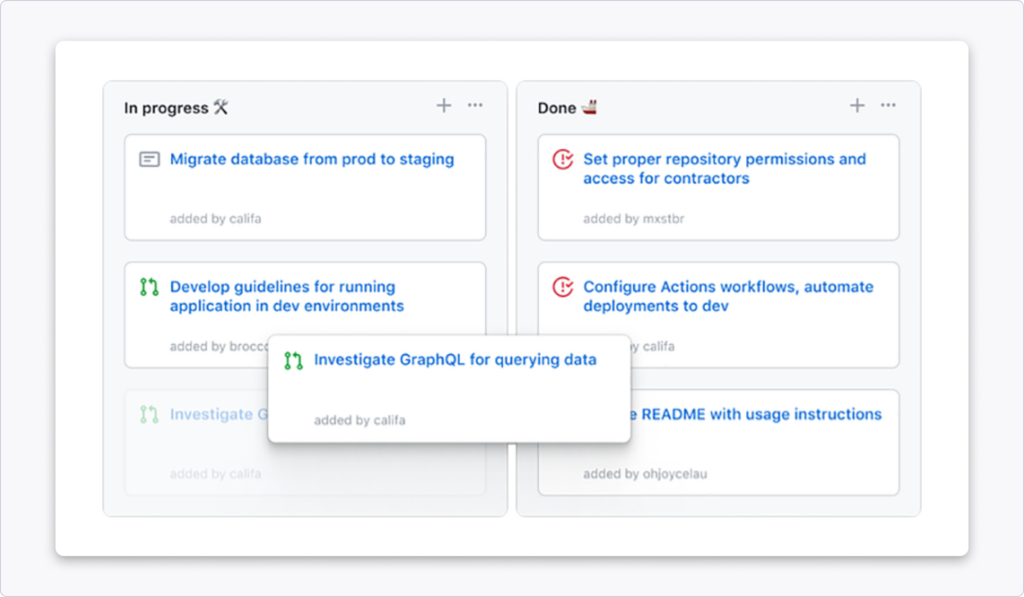 GitHub task tracking tool for web developers