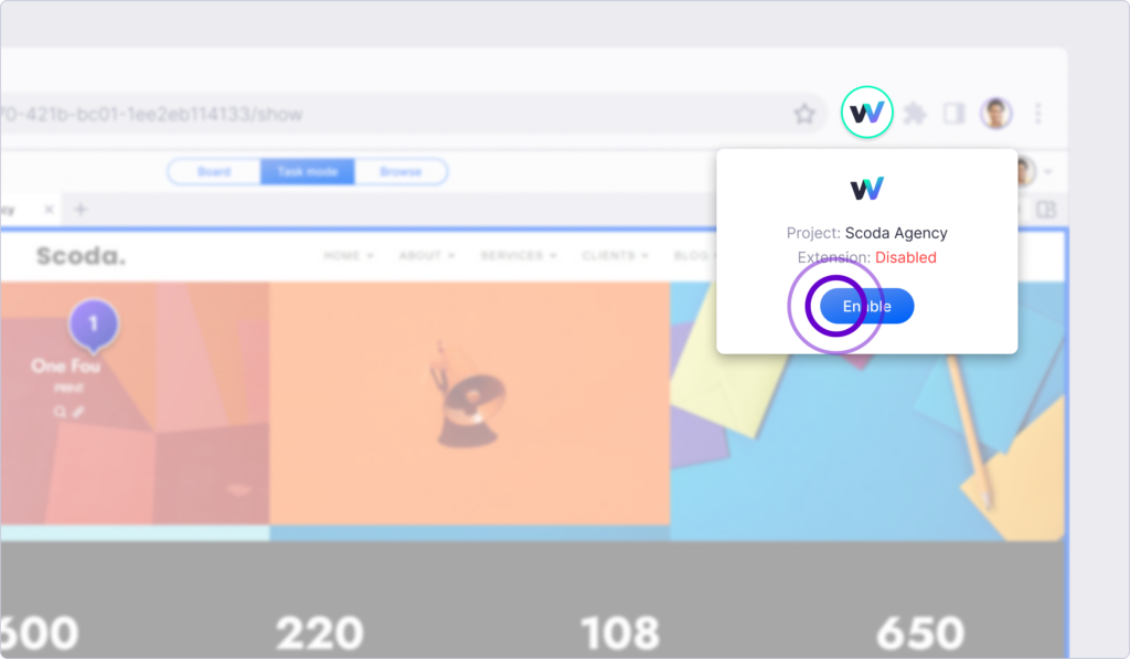 Enable Webvizio Extension for Chrome